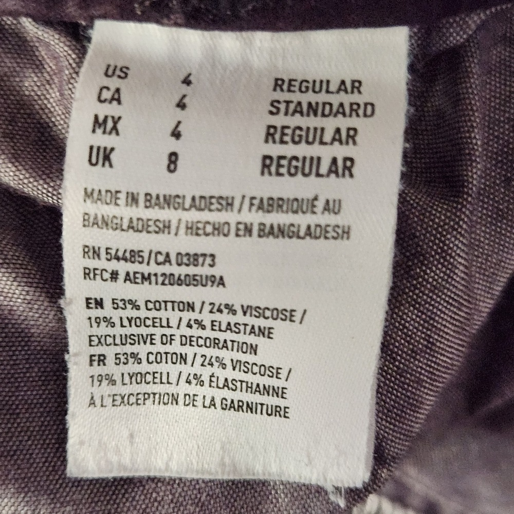 American Eagle Outfitters Jegging Women Plum Purple Super Stretch Size 4 Regular - Picture 11 of 16